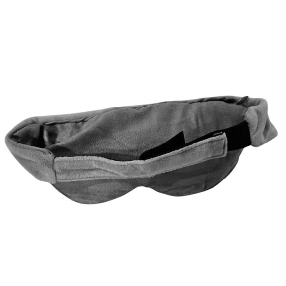 Gravity Weighted Sleep Mask Eye Mask Micro-Plush Glass Beads Adjustable Strap - Picture 2 of 2